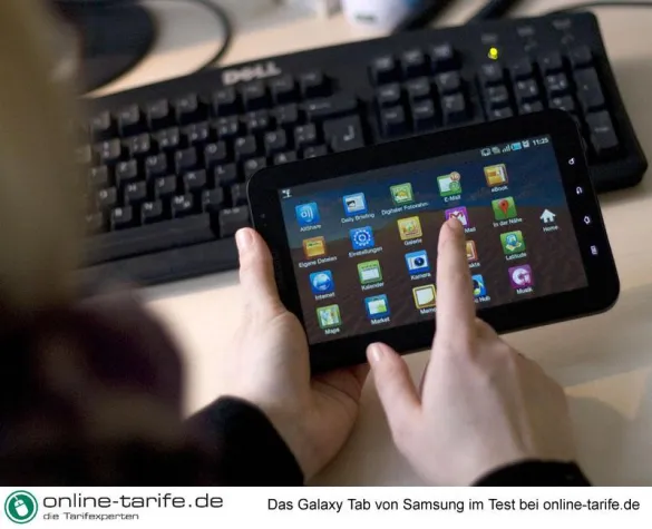 Samsung Galaxy Tab im Test – Hardware-Testberichte auf online-tarife.de Bild: Samsung Galaxy Tab im Test – Hardware-Testberichte auf online-tarife.de