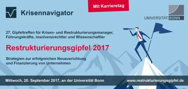 Bild: Restrukturierungsgipfel 2017 an der Universität Bonn erstmals mit bundesweitem Karrieretag