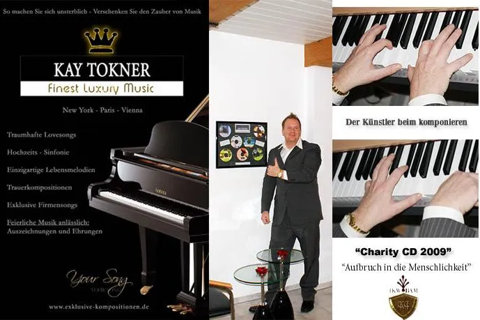 Bild: Luxus Komponist Kay Tokner - Produktion der Charity CD „Aufbruch in die Menschlickeit“ gestartet