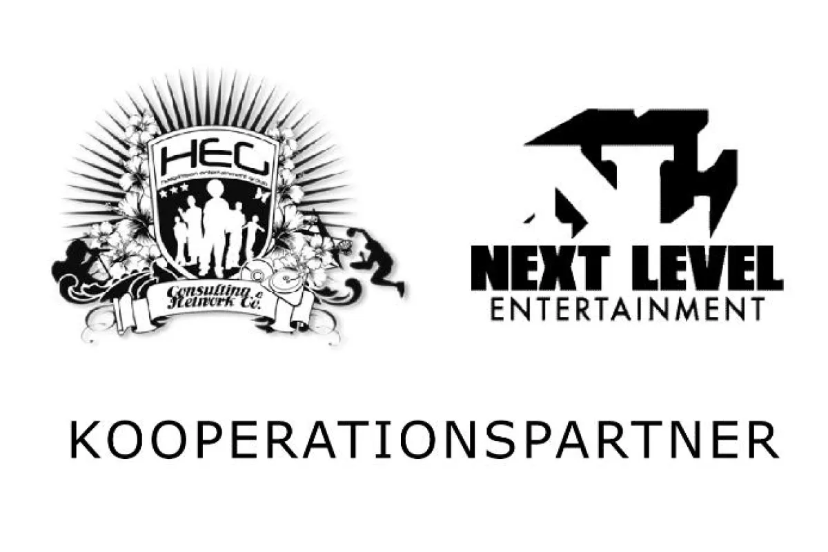 Kooperationspartner NEXT LEVEL ENTERTAINMENT und die HALLGRIMSON ENTERTAINMENT GROUP