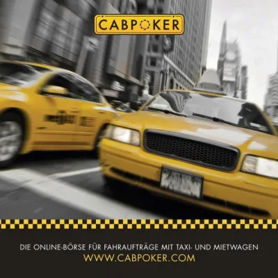 Bild: Cabpoker.com - Die erste Online-Börse für Fahraufträge mit Taxi- und Mietwagen