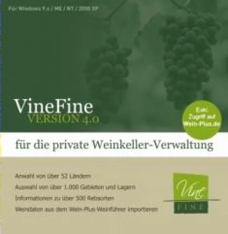 Die Weinsoftware VineFine 4