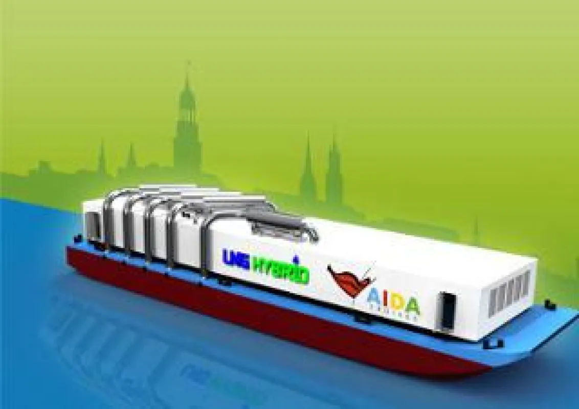 Umweltfreundliche LNG Hybrid Barge für Kreuzfahrtschiffe