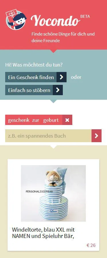 yocondo.de auf dem Smartphone