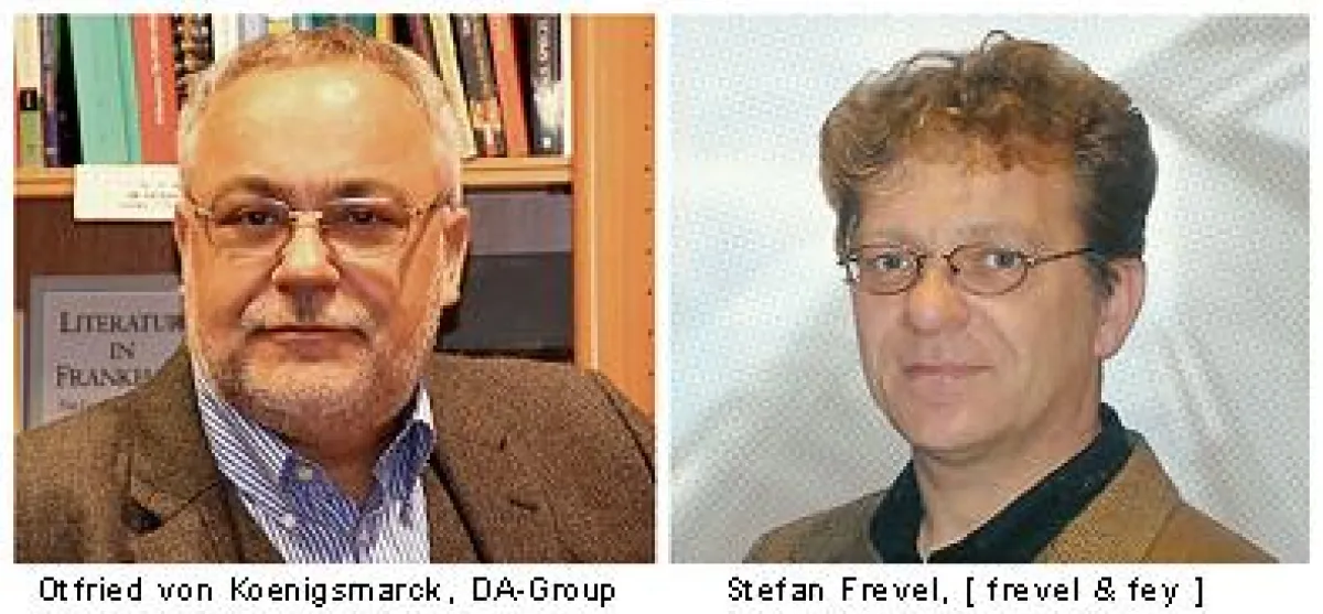 Herr Koenigsmarck & Herr Frevel, Geschäftsführer von DA-Group und [ frevel & fey]