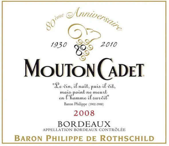 Bild: Happy Birthday - 80 Jahre Mouton Cadet - von 1930 bis 2010 - Forever Young