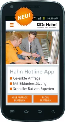 Bild: Neue Service-App von Dr. Hahn - Anwendung für mobile Endgeräte beschleunigt die Hilfe vor Ort