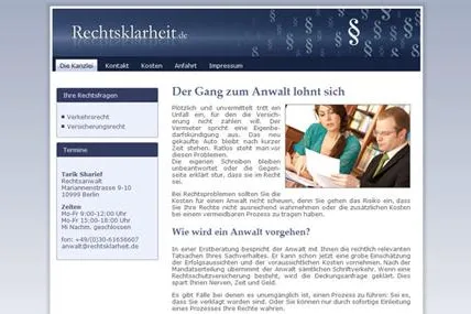 rechtsklarheit.de - Rechtsanwalt in Berlin leistet Online-Beitrag zur Rechtsklarheit im Alltag Bild: rechtsklarheit.de - Rechtsanwalt in Berlin leistet Online-Beitrag zur Rechtsklarheit im Alltag