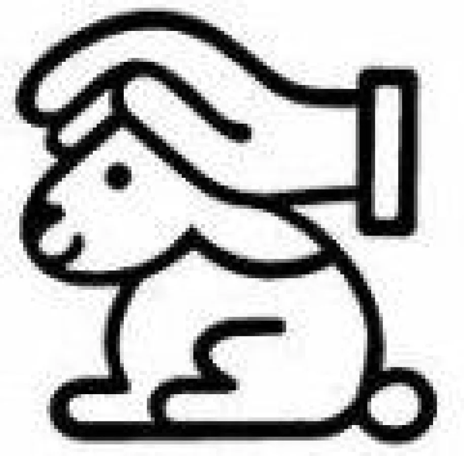 Hase mit schützender Hand