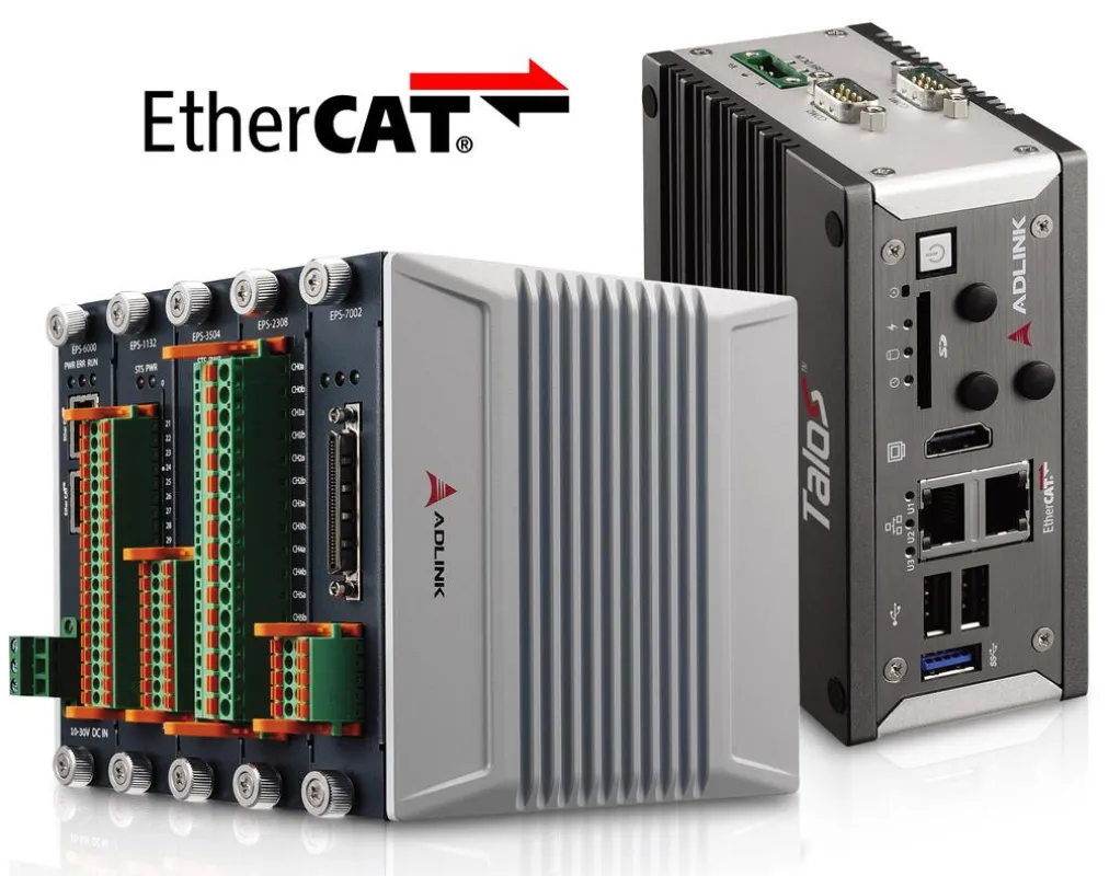 EtherCAT-Master-Controller Talos-3012 und Slave-Modul mit 5 Einschüben
