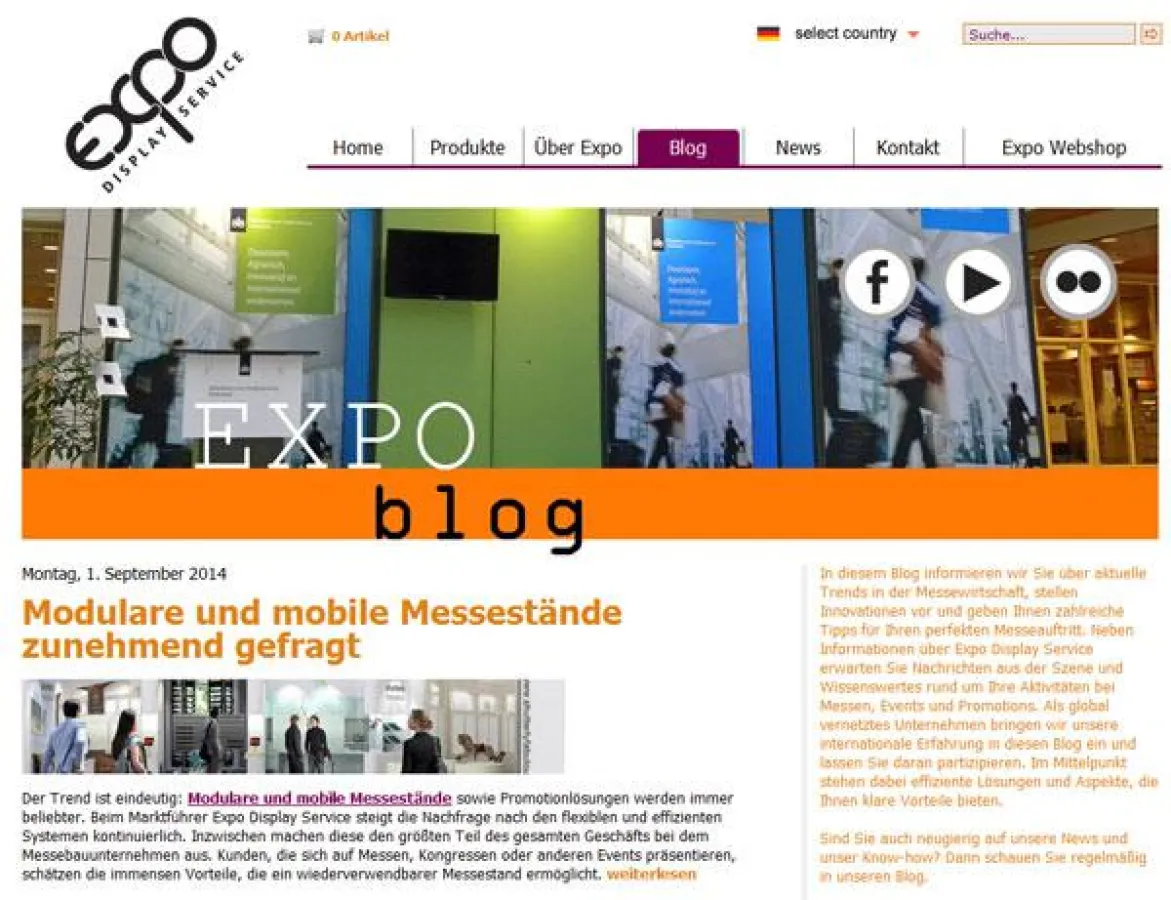 Neuer Expo-Blog