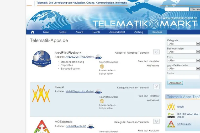 Bild: Serviceseite Telematik-Apps.de startete mit großem Erfolg