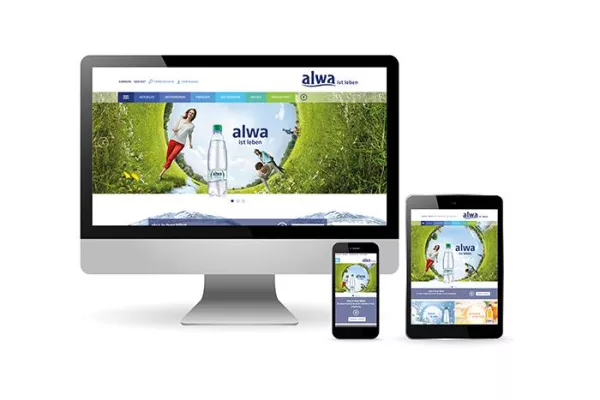 Bild: Rundum frisch und lebendig: neuer Internetauftritt der Mineralwassermarke alwa