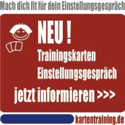 Bild: Kartentraining zum Vorstellungsgespräch für Berufsstarter