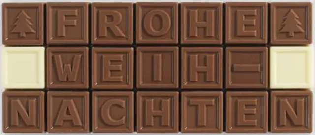 Bild: Schokotelegramm: Der originelle persönliche Weihnachtsgruß ist jetzt auch ökologisch überzeugend