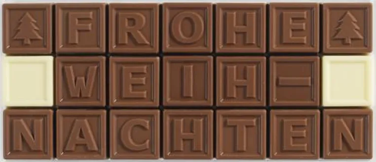 Schokotelegramm: Der originelle persönliche Weihnachtsgruß ist jetzt auch ökologisch überzeugend Bild: Schokotelegramm: Der originelle persönliche Weihnachtsgruß ist jetzt auch ökologisch überzeugend