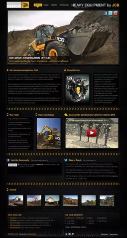 Bild: DEMCO JCB mit neuer Website zur JCB Produktoffensive 2012