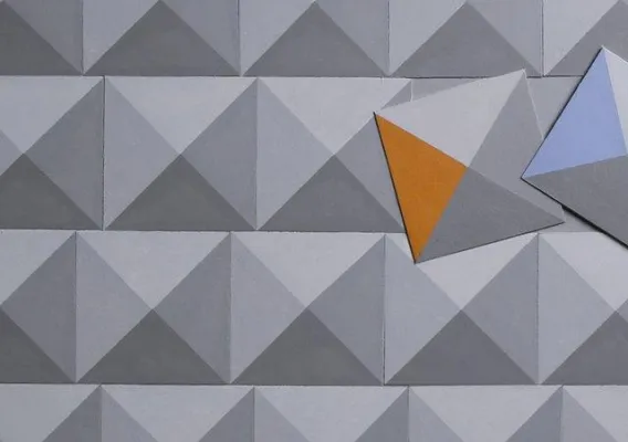 Bild: Op Art Künstler Rolf Wagner (1909-2003) im Raum für zeitgenössische Kunst in Zürich