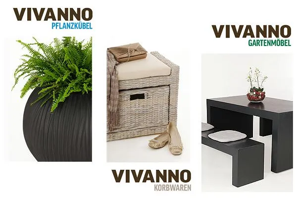 VIVANNO.de ist online: drei Produktwelten für Haus und Garten wachsen zusammen Bild: VIVANNO.de ist online: drei Produktwelten für Haus und Garten wachsen zusammen