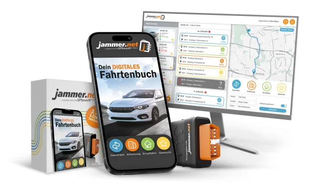 GPSoverIP launcht digitales Fahrtenbuch „jammer.net“ – App und OBD-Stecker erfassen Fahrten automatisch Bild: GPSoverIP launcht digitales Fahrtenbuch „jammer.net“ – App und OBD-Stecker erfassen Fahrten automatisch
