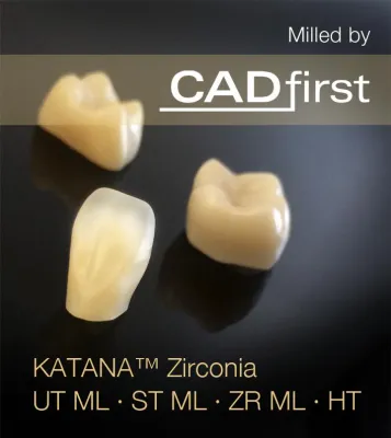 Bild: CADfirst Dental verarbeitet die komplette KATANA™ Zirkonoxid-Linie