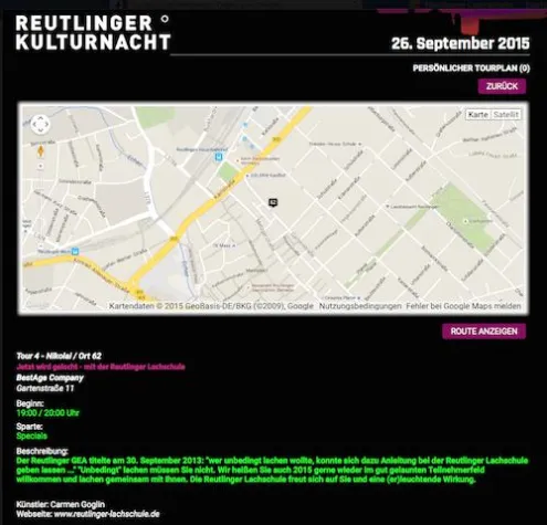 Bild: Reutlinger Lachschule auf der Reutlinger Kulturnacht