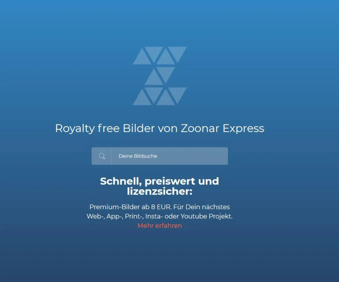 Screenshot Zoonar.Express