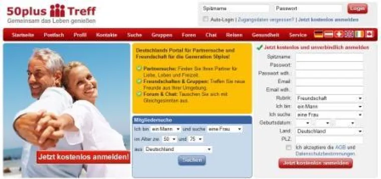 Bild: Mit neuem Look in den Frühling: Erfolgreicher Relaunch bei der beliebten Partnerbörse 50plus-Treff.de