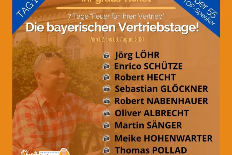 O´zapft is! Tag 1: Heute starten "Die bayerischen Vertriebstage" von Uwe Rieder, der bayerische Vertriebsfreak Bild: O´zapft is! Tag 1: Heute starten "Die bayerischen Vertriebstage" von Uwe Rieder, der bayerische Vertriebsfreak