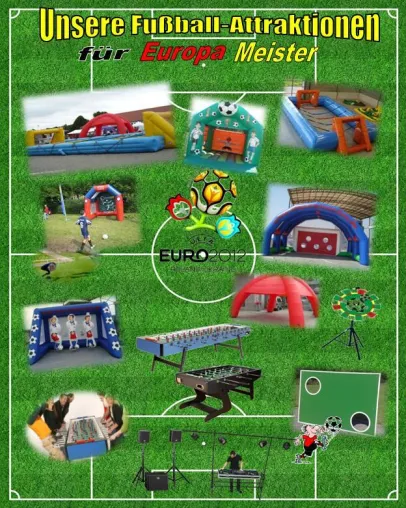 Speziell für die diesjährige EM 2012 bieten wir Ihnen exklusives Event-Equipment Bild: Speziell für die diesjährige EM 2012 bieten wir Ihnen exklusives Event-Equipment