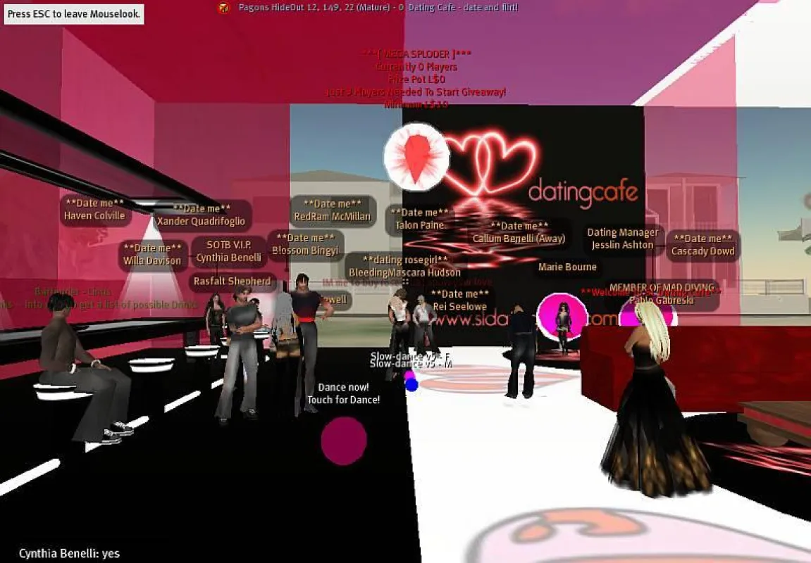 Second Life Dating Cafe