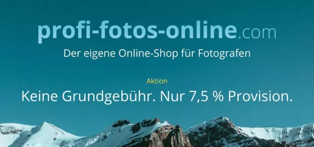 Bild: Eigener Online-Shop für Fotografen mit einer Servicegebühr von nur 7,5 %
