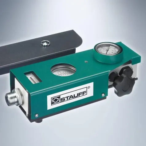 Bild: Mechanische Hydrauliktester ermitteln Durchfluss, Druck und Temperatur