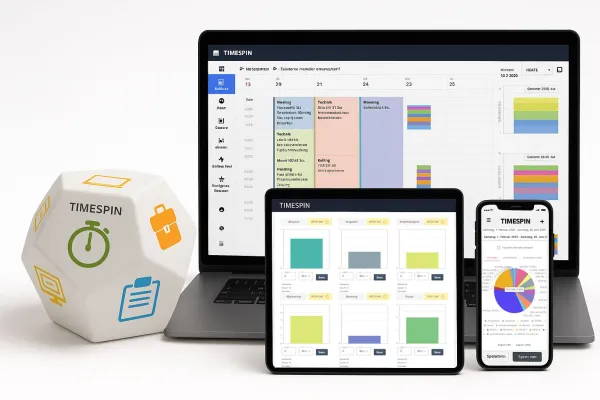 Bild: TimeSpin GmbH präsentiert TimeSpin – Das Zeiterfassungs-System mit Würfel Gadget, für die neue Arbeitswelt.