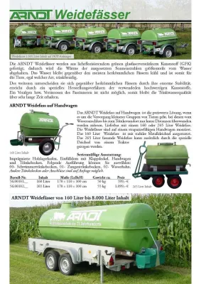 Bild: Weidefässer und Thermofässer, das neue Prospekt der Firma ARNDT