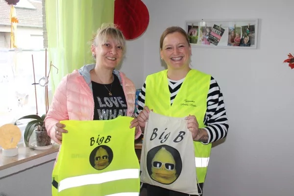 Bild: BigB-Warnwesten sorgen für beste Kinder-Sichtbarkeit in Beckum