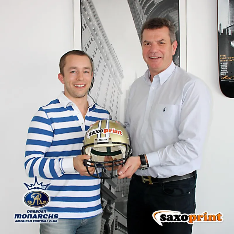 Hauptsponsor Saxoprint und Dresden Monarchs besiegeln weitere Zusammenarbeit