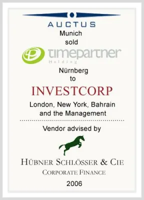 Bild: AUCTUS veräußert die Zeitarbeitsgruppe Time Partner an Investcorp - Hübner Schlösser & Cie beriet die Veräußerer