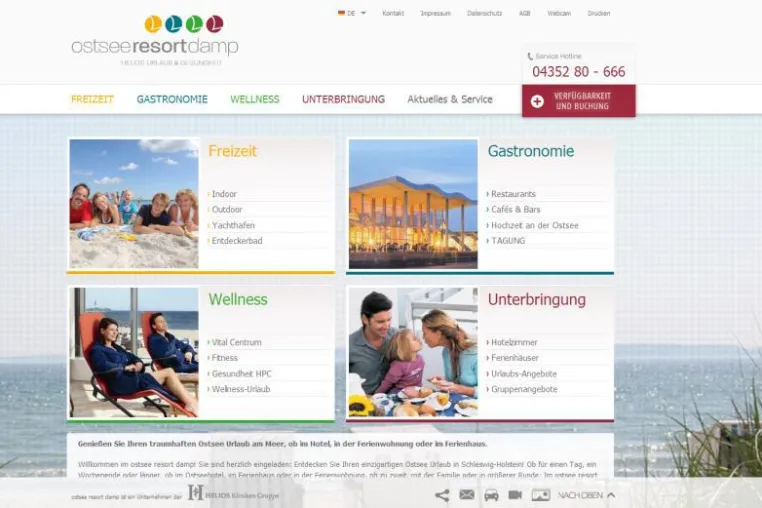 Bild: Neuer Webauftritt des ostsee resort damp