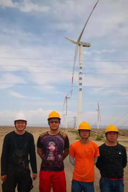 Mitarbeiter der chinesischen Tochterfirma fos4X Wind Power Technology