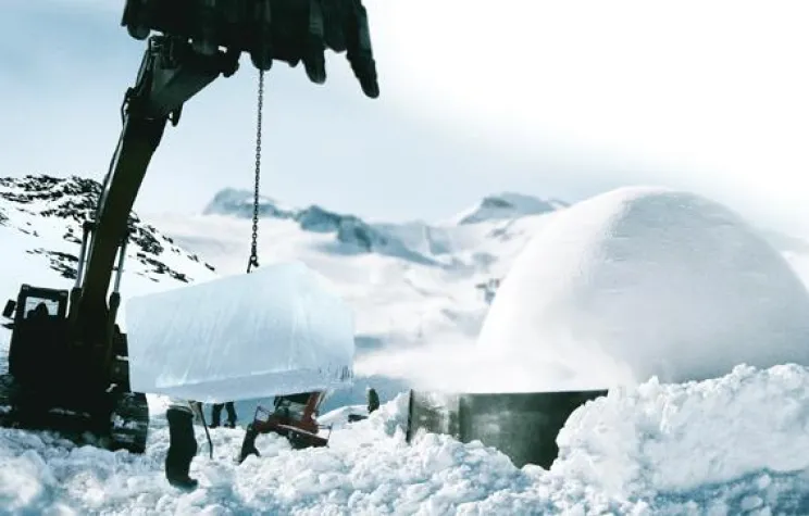 Bild: Volvo XC ICE CAMP – eine bautechnische Herausforderung