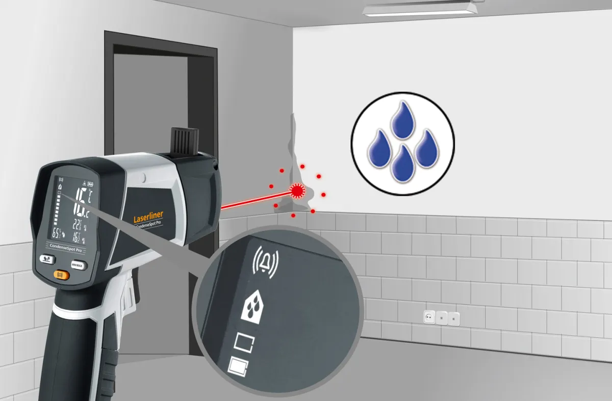 Mit dem neuen CondenseSpot Pro Wärmebrücken erkennen (© Umarex-Laserliner)