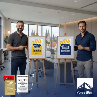 Bild: GrandEdu erhält Kununu-Auszeichnungen 2026 für Gehaltszufriedenheit und Familienfreundlichkeit