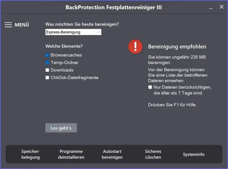 BackProtection Festplattenreiniger III: Jetzt geht es Datenmüll an den Kragen! Bild: BackProtection Festplattenreiniger III: Jetzt geht es Datenmüll an den Kragen!