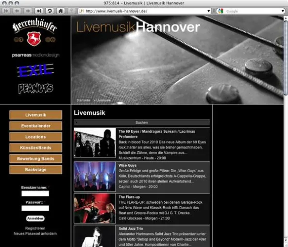 Bild: Hannovers Livemusik-Szene aktuell und online im Überblick