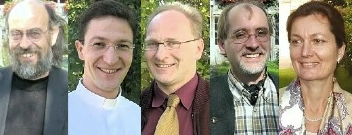 V.l.n.r.: Prof. Dr. Jürgen Werlitz, Dr. Sven van Meegen, P. Dr. Joachim Hagel OPraem, P. Dr. Jan Bernd Elpert OFMCap, PD Dr. Monika Nickel