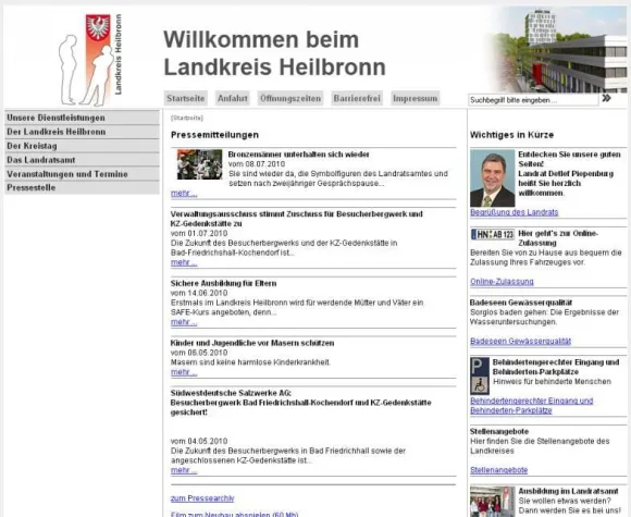 Bild: Modernes Design und viel Service für den Bürger – Neuer Internetauftritt des Landkreises Heilbronn