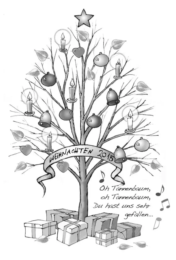 Weihnachten unterm Laubbaum? Durch den Waldumbau werden Nadelbäume knapp (Illustration: AGR)