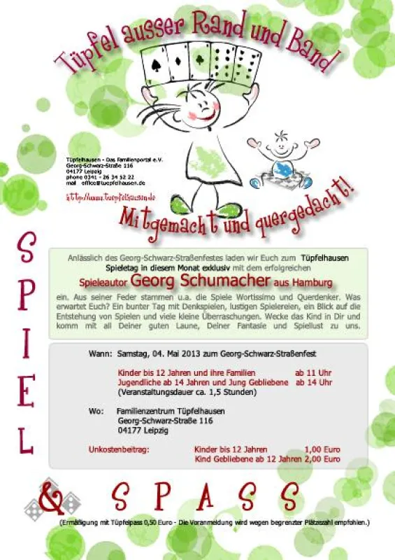Einladungsplakat zum Spieletag