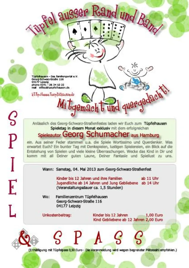 Einladungsplakat zum Spieletag